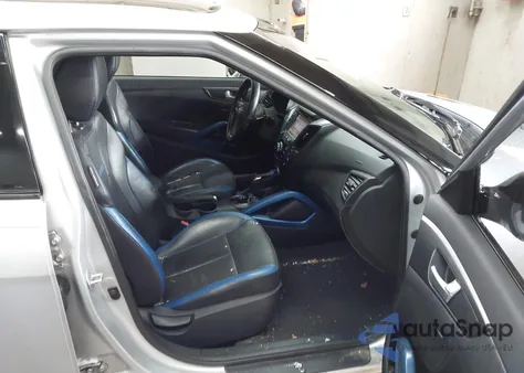 2013 Hyundai Veloster Turbo W/Blue from USA, damaged, VIN KMHTC6AE4DU108469